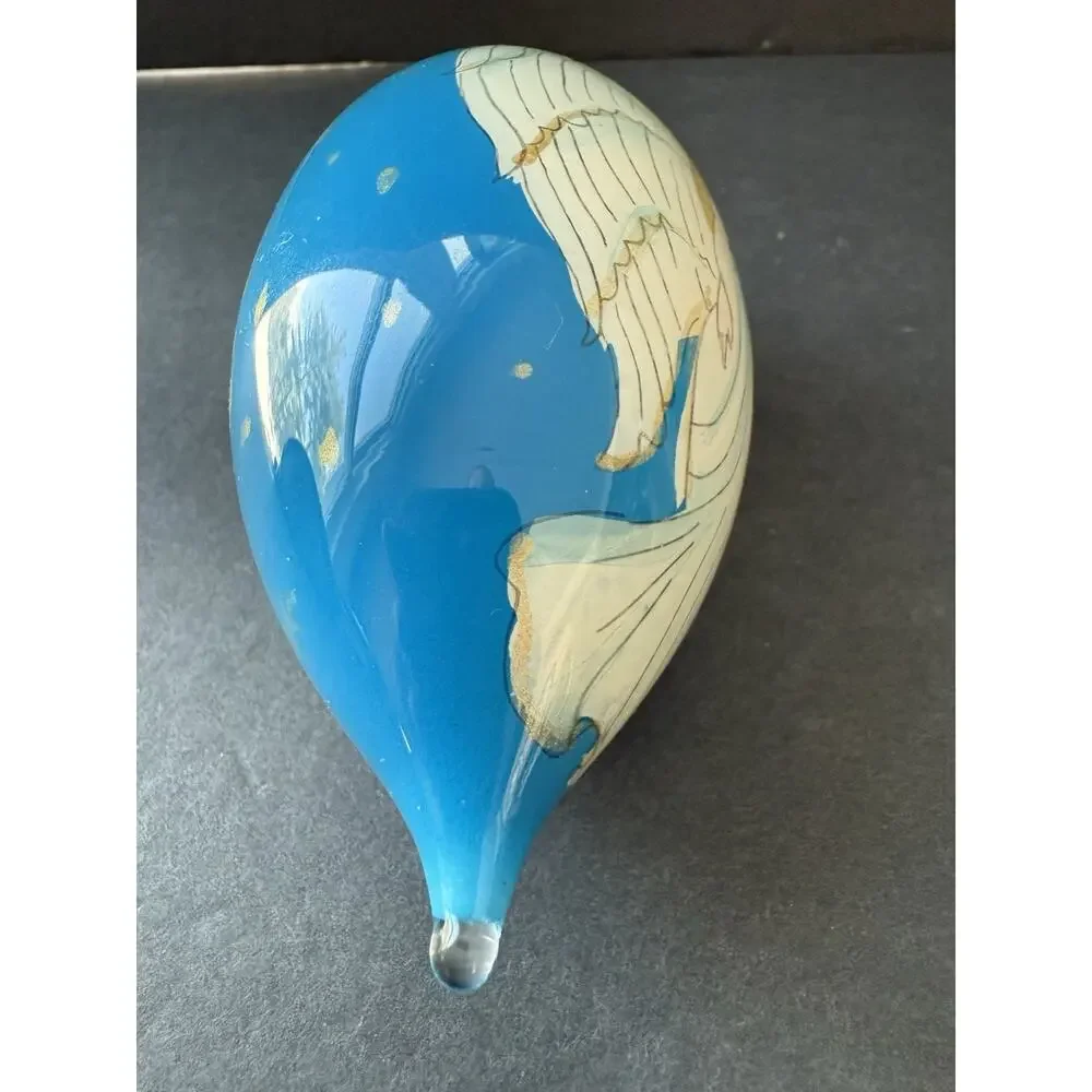 Pier 1 One Li Bien Reverse Hand Painted Glass Christmas Angel Ornament 2016